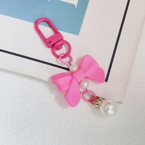 Jing Jing Bow Candy Color Pendant Key Chain Fashion Car Keychain Mobile Phone Case Charm Bag Pendant Handbag Accessories