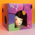 Cat Toy House Indoor Cats Scratching Board Scratch Board Corrugated Cardboard Scratcher Sleeping Bed Accessories   Mainan Rumah Kucing Murah Gila 猫抓板屋 猫抓板窝. 
