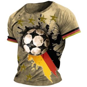 [Local Stock] VCC Germany National Flag Print Mens T Shirt Outdoor Football Sports Jersey Summer Casual O-neck Short Sleeve Tees Fashion Fan Tops