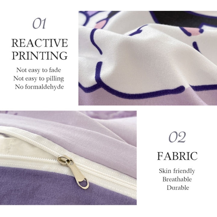 Dansunreve%20Quilt%20Cover%20Washed%20Cotton%20Duvet%20Cover%20Sanrio%20Kuromi%20Cinnamoroll%20Pochacco%20Kitty%20Comforter%20Cover%20with%20Zipper%20-%20Image%204