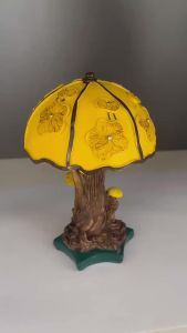 2023Creative classic r garden reading lamp decoration large led table lamp Tiffany color glass ho living room table lamp