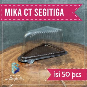 MIKA TRAY CT SEGITIGA - TRAY KUE POTONG CAKE TART ISI 50 PCS/PLASTIK MIKA KUE BENING/FOOD GRADE/MIKA KUE BROWNIES BRONIS/CAKE MURAH