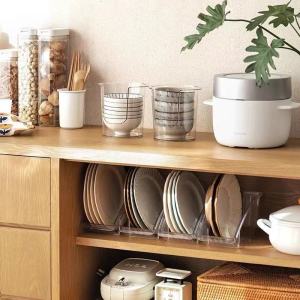 Home Signature Acrylic Kitchen Plate Bowl Organizer Transparent Rack Bowl/Plate Organizer Display