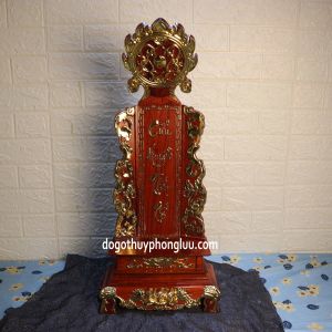 Bài vị cửu huyền thất tổ gia tiên gỗ hương rát vàng cao 41516167cm