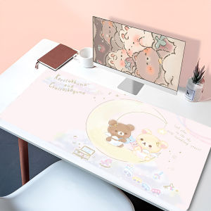 XXL Cartoon Pink Mouse Pad Korilakkuma Rilakkuma Anime Kawaii Keyboard Rug Laptop Cute Gaming Soft Mousepad Computer HD Desk Mat2026