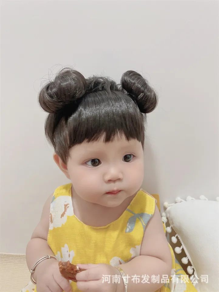 COD READY Cute Children s Braid Headband Wigs Baby Wig for kids