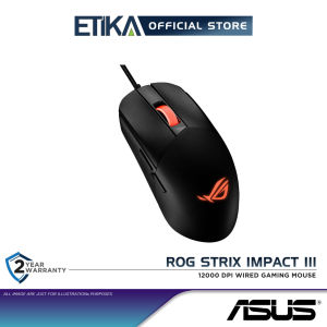 Asus P518 ROG Strix Impact III | 12000 DPI Wired Gaming Mouse | Lightweight FPS Mouse | Semi-Ambidextrous