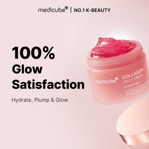Medicube Collagen Jelly Cream- Niacinamide & Freeze-Dried Hydrolyzed Collagen - Boosts skins barrier hydration and gives 24h Glow & Lifted Look - No artificial color Korean skincare