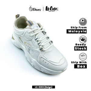 Dans X Lee Cooper Kasut Sneaker Wanita – Hitam / Beige LCL-0203