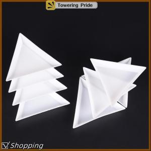 [Towering Pride] 10pcs Equilateral Triangle Plate For Jewelry Beads Storage Environmental plastic