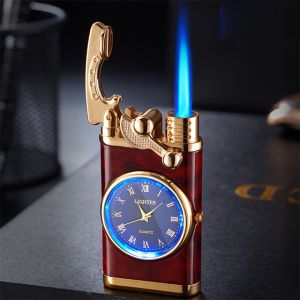 High-end metal watch lighter Electronic press lighter with light 高檔金屬手錶打火機 BLDH