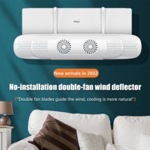GiiMall【Genuine Guarantee】Free installation double-fan air conditioner deflector/Aircon wind air blower/Air Conditioning Windshield