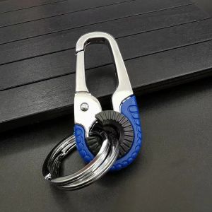 Stainless Steel Key Holder Car Keychain Keyring Creative Men Key Chain Camping Climbing Connect Buckle Auto Car Accessories