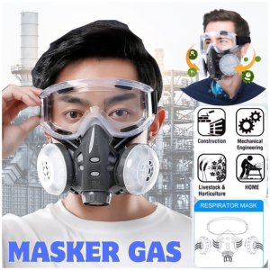 BARU ASL Masker Gas Respirator Full Face Beracun kimia debu cat semprot 308A
