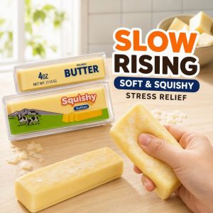 Butter Stick Squishy Toy Realistic Fake Food Slow Rising Squeeze Stress Toy Fidget Toy For ADHD