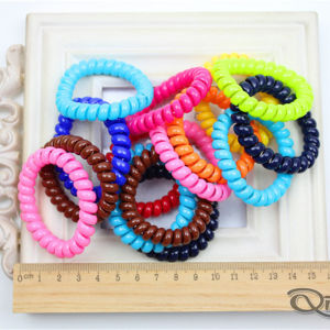 LAL đầy màu sắc đàn hồi dây điện thoại cột tóc cho phụ nữ và trẻ em gái