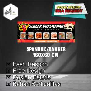 Spanduk Banner Size 160x60 Cm Ayam Seblak Perasmanan Free Custom Design