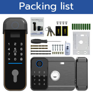 Smart Grill Door Lock Dual-way fingerprint unlock 5-in-1 unlock Easy install