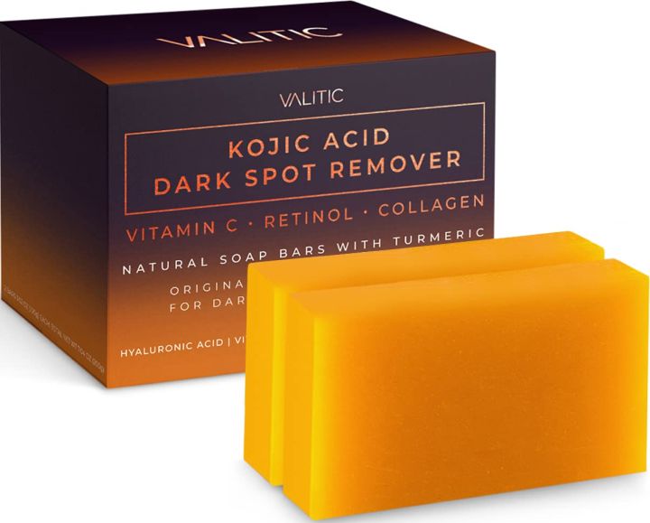 Body Restore Kojic Acid Soap - Turmeric 3 Pack With Vitamin C E Shea Butter & Collagen - All Natural Paraben Free - Brighten Dark Spots - 5oz