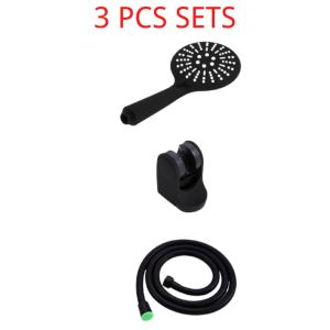 Adjustable Black Round Shower Head Removable Handheld Rainfall Spray Hand Shower for Home Bathroom Kitchen