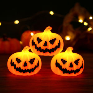 New Halloween LED Pumpkin lantern Ghost Festival atmosphere decorations colorful lights Easter bar decorations haunted house ornaments