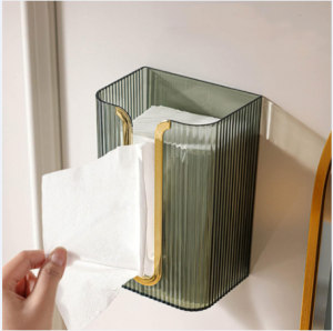 TP98.Lucky กล่องกระดาษทิชชูติดผนัง รูปตัว U สําหรับใส่หน้ากาก ในห้องครัว ห้องน้ำ กระดาษทิชชู่