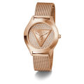 GUESS นาฬิกาข้อมือผู้หญิง รุ่น GLITZ PLAQUE GW0835L3 สีโรสโกลด์. 