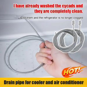 🛠️ Flexible Pipe Cleaning Tool Convenient Use Full Pipe Deep Cleaning Water Level Measuring Detachable Elastic. 【Specialized for Clogs】Multi-functional Drain Cleaner