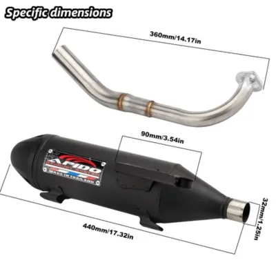APIDO Muffler Pipe For Mio Sporty Pipe Muffler 1 Set Mio i 125 /Soul i125 Motorcycle Accessories