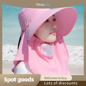 Heabety Fashion Summer Hat Women Outdoor Cycling Sunshade Face Mask Wide Brim Breathable Suncreen Sun Hats Casual Sunhat Visor Uv Protection New