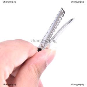 [COD] zhangyuqing 50pcs Metal Alligator Hair Clips Bow Teethed Barrette Crocodile Clamp DIY Clip