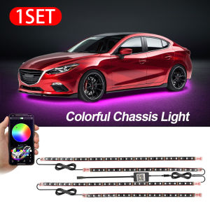 Dải Đèn LED Khung Gầm Xe Hơi Đèn Chảy Nhiều Màu Đèn Trang Trí Dưới Gầm Xe Thông Dụng Đèn Tạo Không Khí Neon
