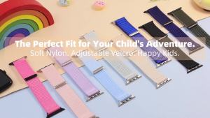 3 Pack Soft Nylon Bands for Kids Watch Band SE3/SE2/SE & Series 11-1 Adjustable Hook&Loop Strap for Girls Boys iWatch 38mm 40mm 41mm or 42mm 44mm 45mm 46mm