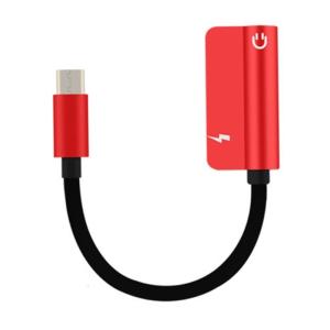 Aluminum Alloy Housing Type C to 3.5mm Earphone Charging Adapter for P30 P20 20