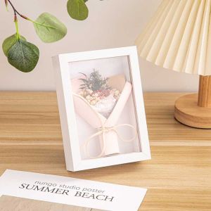 Buy 1 Get 4 Wooden Picture 3D Frames Depth 3cm Dried Flower Specimen Holder Handmade DIY Handwork 6" 8" 10inch Phote Hollow Shadow Frame Home Display Decoration