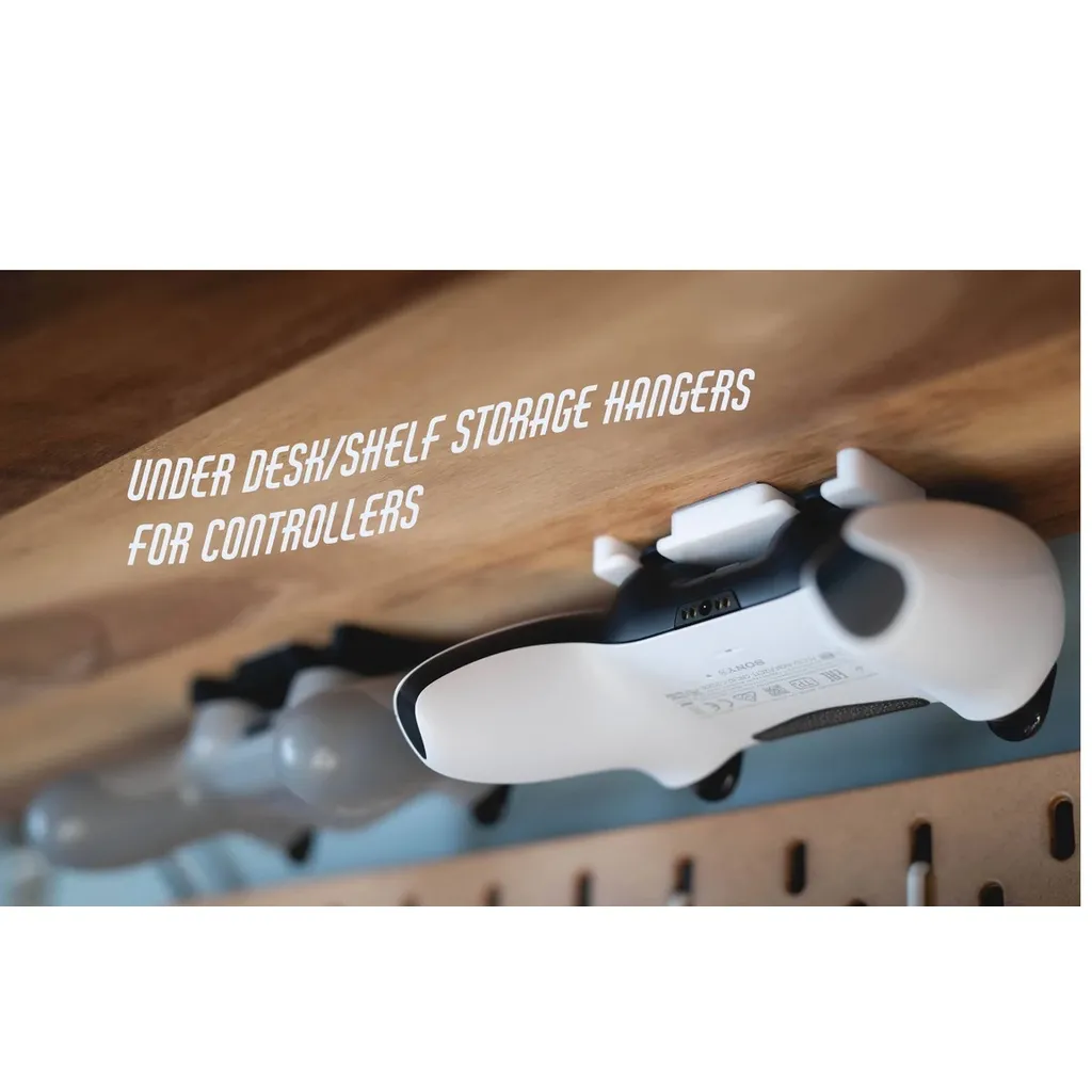 Controller Hanger / Holder Under Table (PS4, PS5, Xbox, Switch)