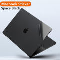 Da cơ thể sticker cho Apple MacBook Air Pro 13 14 16 M1 M2 M3 Chip Phía Trước Và Trở Lại Không Gian Màu Đen miếng dán laptop 2023 A2992 A2991 2021 Pro 14 16. 