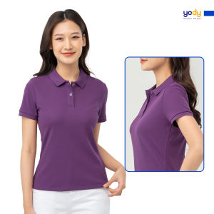 Áo polo nữ YODY vải cafe dệt tổ ong thoáng mát nhanh khô thiết kế basic dễ mặc APN6254