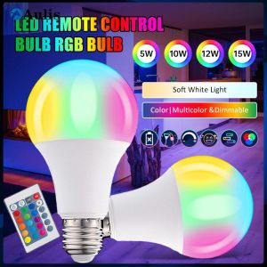 E27 RGB Remote Control Bulb: 5/10/12/15W LED Lights For Room Smart Bulb Lamp