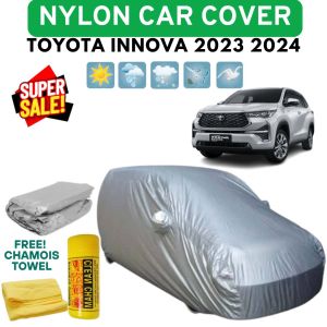 Nylon Car Cover for Toyota Innova 2023/2024 High Quality Car Cover for Indoor & Outdoor Protection with Chamois Towel