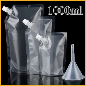 Fully Transparent Liquid Beverage Juice Milk Coffee Vertical Packaging Bag Handheld Storage Bag