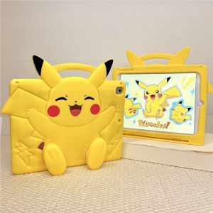 Vỏ máy tính bảng hoạt hình 3D Pokémon Pikachu cho iPad Mini 1-7 / Air 1-6 / Pro 9.7-11 (2018-2025) / 7-9th / 10th Gen M3 Vỏ máy tính bảng trẻ em2026