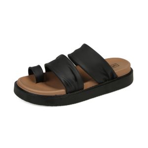 Korean One Finger Sandals For Women Fashion Casual Cross-Strap Slip-On Slippers#WT397