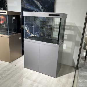 100cm Arowana Fish Tank with Sump Filter System | Grey Aquarium Bottom Filter Tank Set with Pump LED Light | Large Glass
