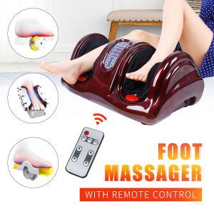 220V Electric Heating Foot Body Massager Shiatsu Kneading Roller Vibrator Machine Reflexology Calf Leg Pain Relief Relax