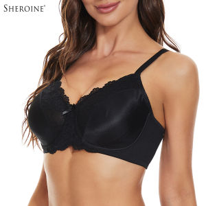 Sheroine Lace Underwire Bra Floral Minimizer Full Coverage Non-Padded Bras for Women Everyday Comfort T-Shirt Support2026