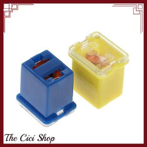 [The Cici Shop] 5pcs Mini Square Fuse 20A 30A 40A 50A 60A 70A 80A 90A Set Automotive Car Fuse With Plastic Box Assortment Auto Fuse