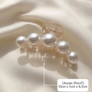 Jepit Rambut Mutiara 10cm Jedai Salon Korea JUMBO Kualitas SUPER Pearl Hair Claw Clips HCT010