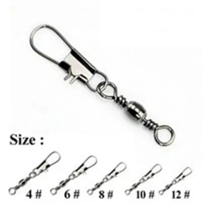 30pcs Fishing Line Connector Solid Fishing Bucket Rotating Ring Interlocking