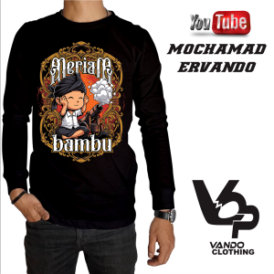 Kaos Lengan Panjang Pria Ramadhan Meriam Bambu Distro Terbaru